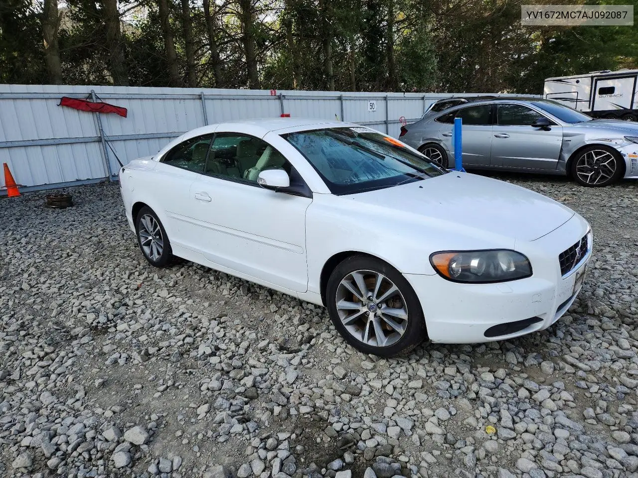 2010 Volvo C70 T5 VIN: YV1672MC7AJ092087 Lot: 61245426