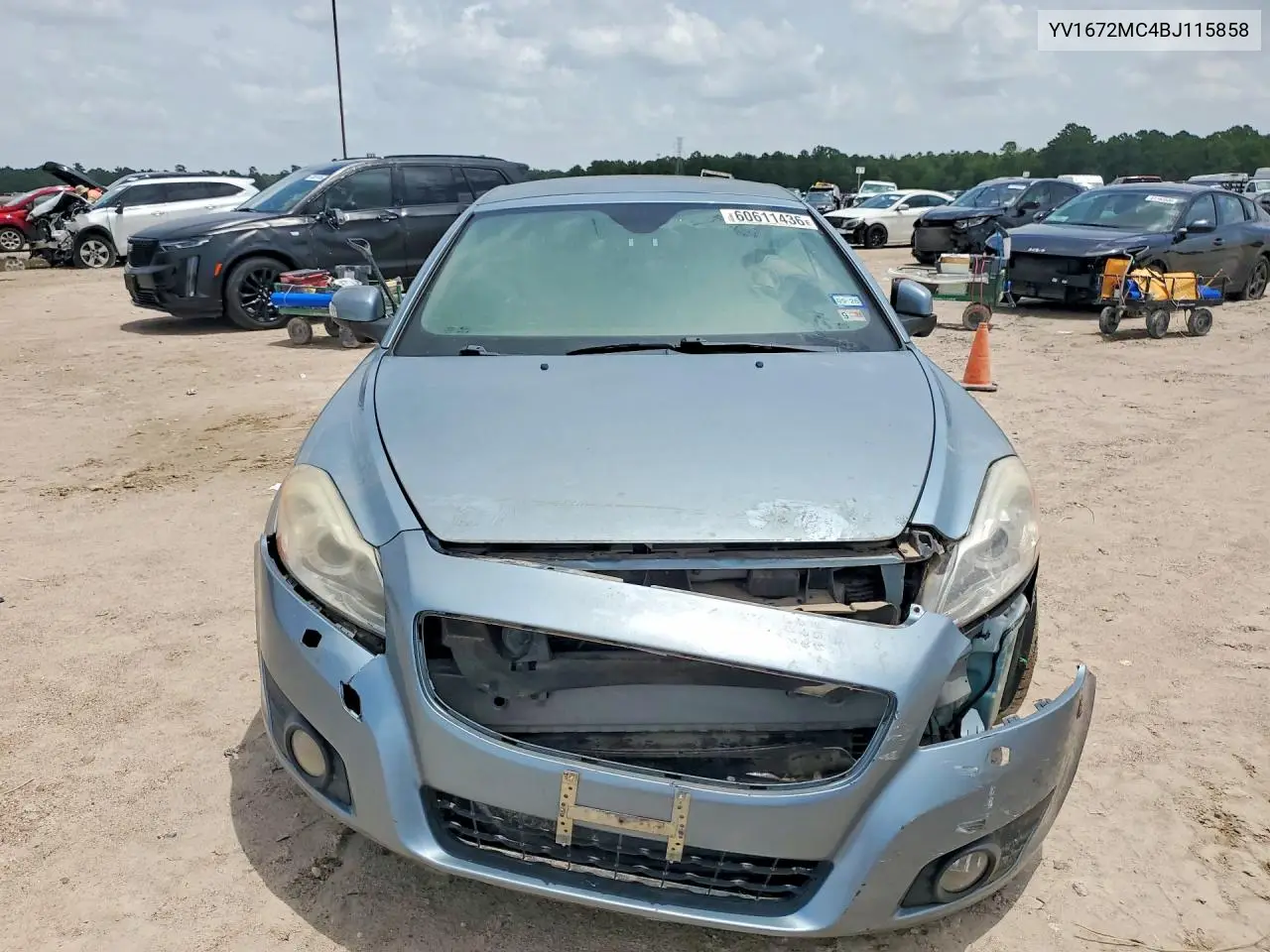 2011 Volvo C70 T5 VIN: YV1672MC4BJ115858 Lot: 60611436
