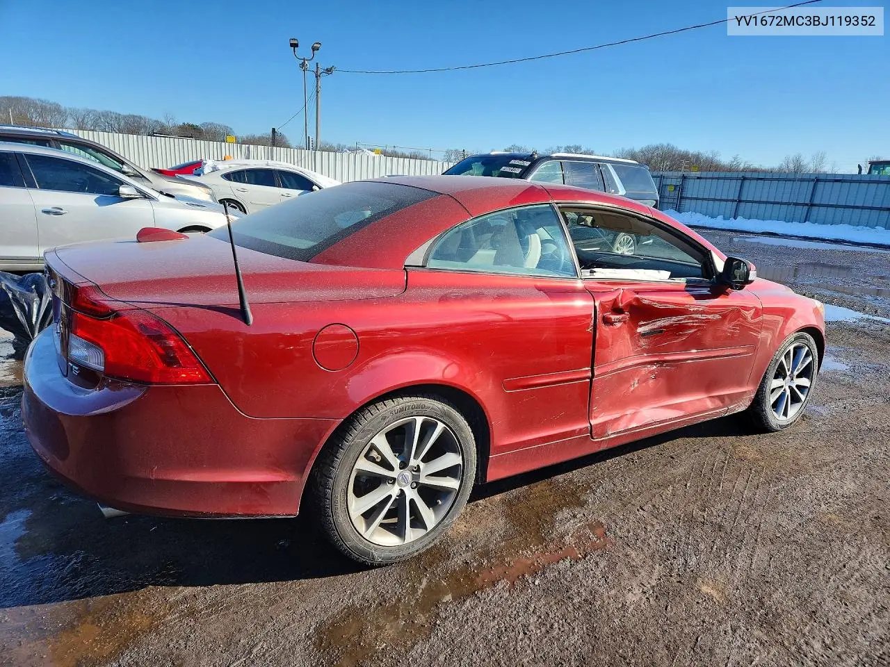 2011 Volvo C70 T5 VIN: YV1672MC3BJ119352 Lot: 74488795