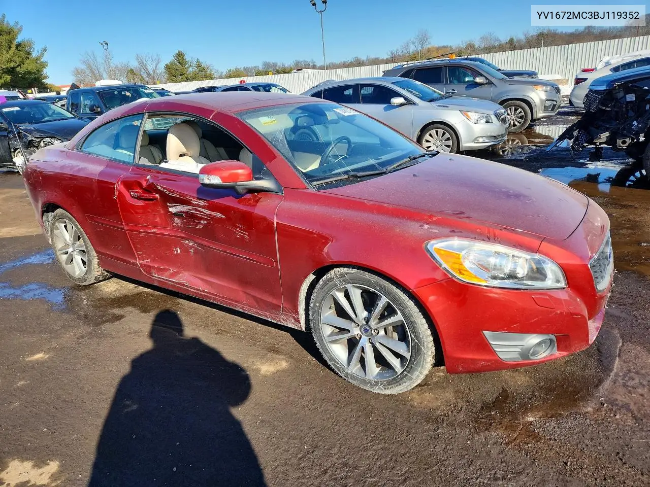 2011 Volvo C70 T5 VIN: YV1672MC3BJ119352 Lot: 74488795