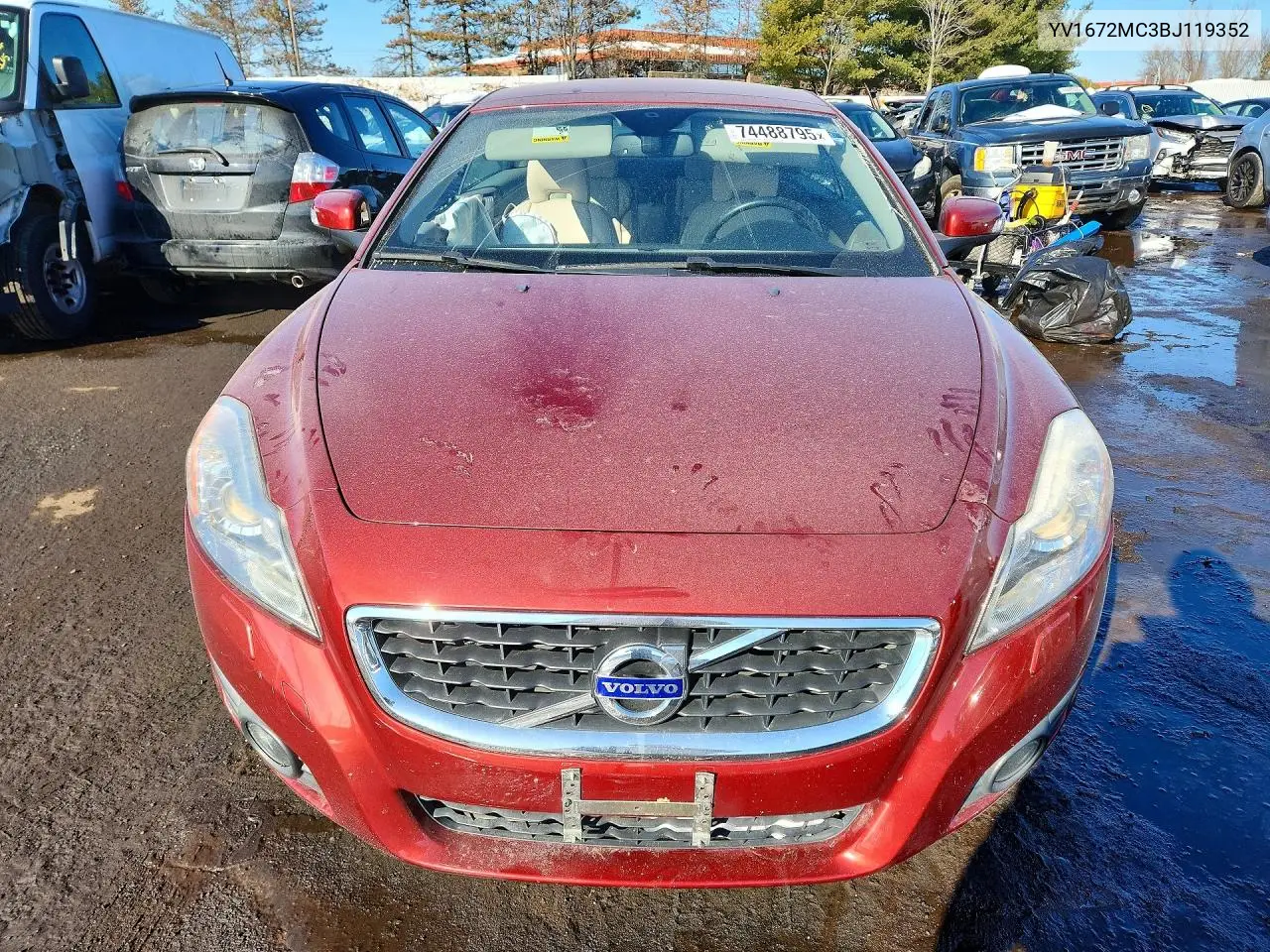 2011 Volvo C70 T5 VIN: YV1672MC3BJ119352 Lot: 74488795