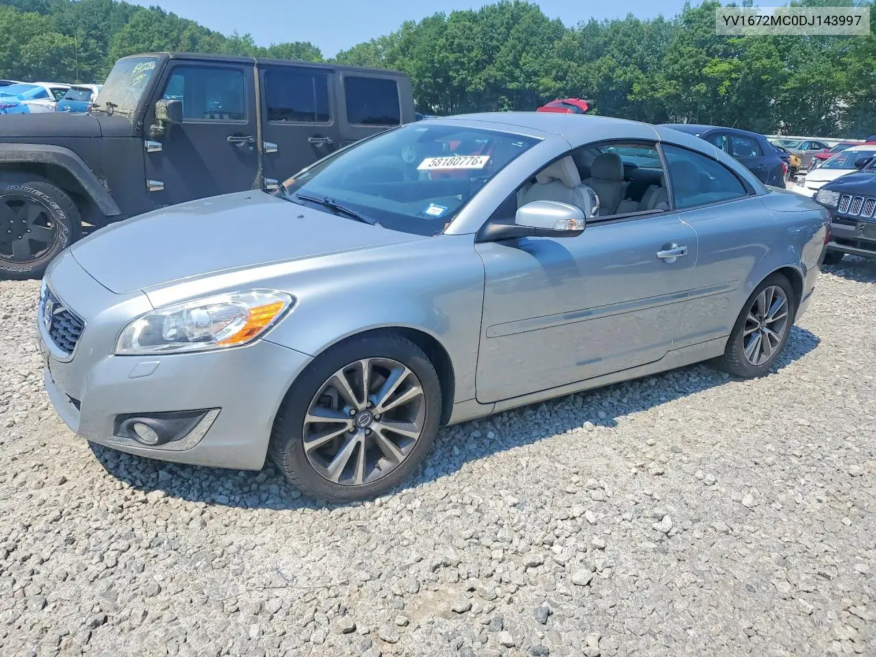 2013 Volvo C70 T5 VIN: YV1672MC0DJ143997 Lot: 58180776
