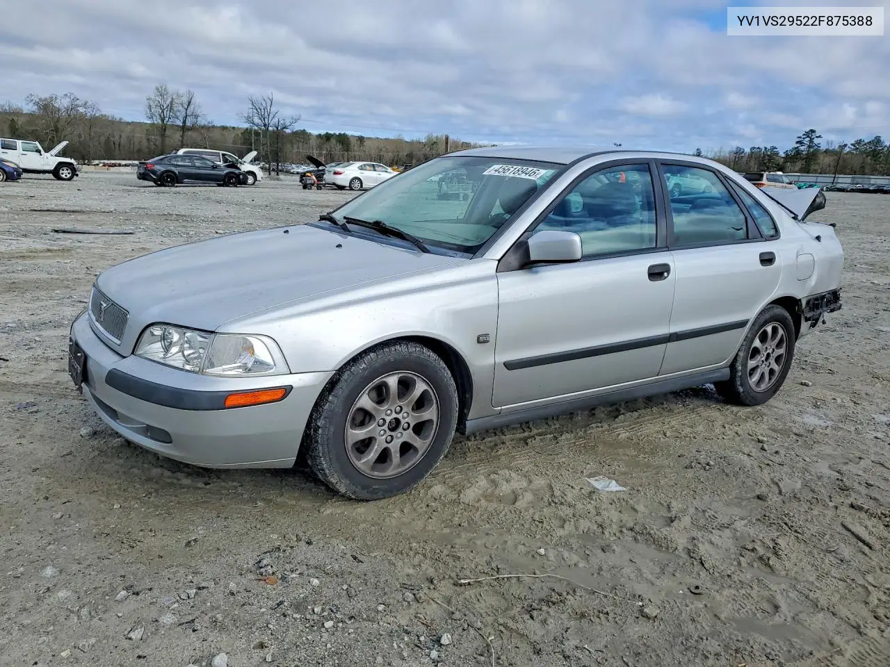 2002 Volvo S40 1.9T VIN: YV1VS29522F875388 Lot: 45618946