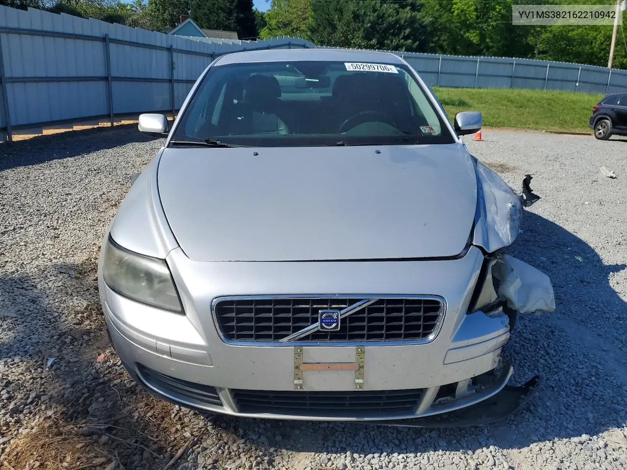 2006 Volvo S40 2.4I VIN: YV1MS382162210942 Lot: 50299706