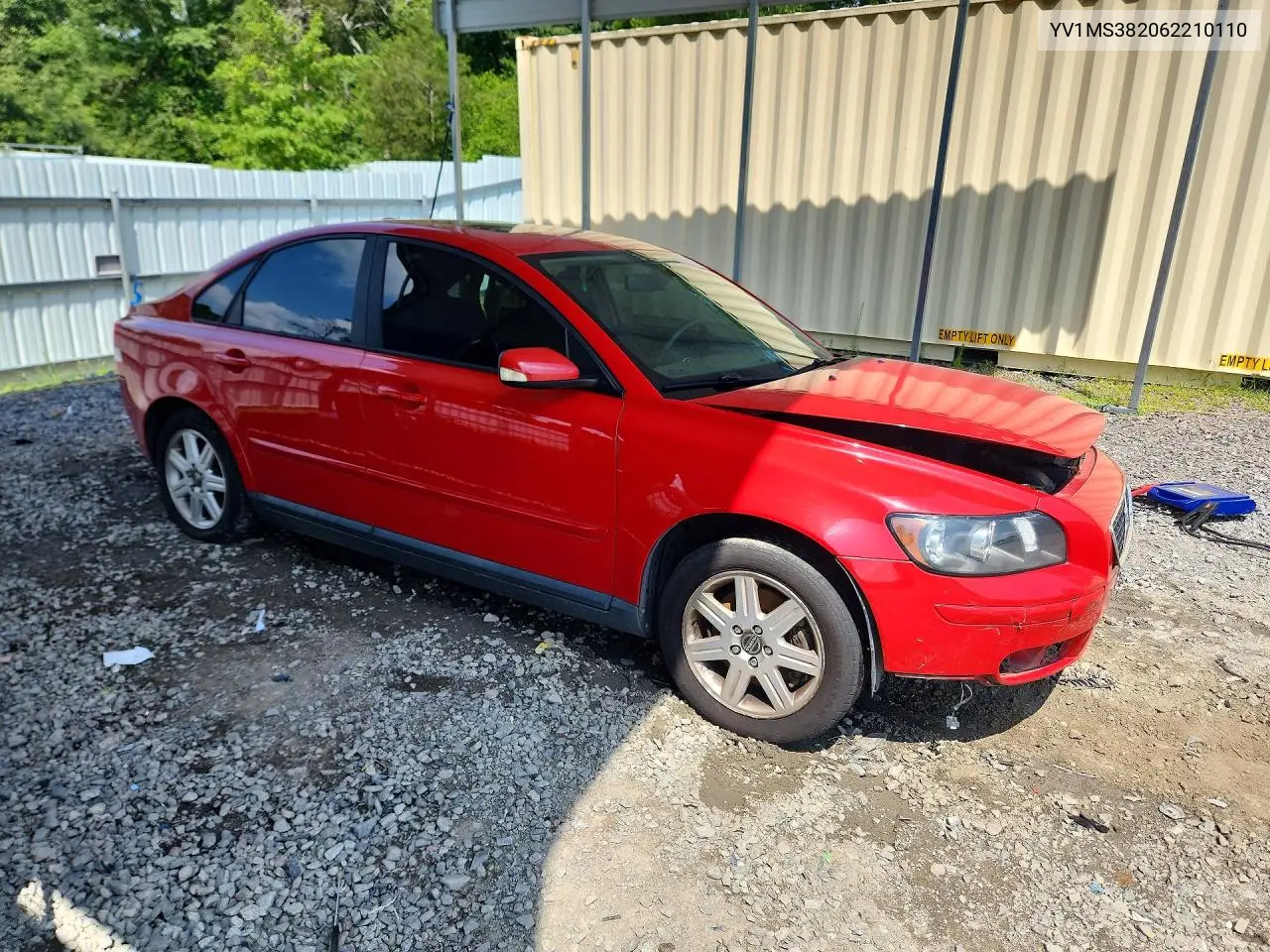 2006 Volvo S40 2.4I VIN: YV1MS382062210110 Lot: 58964116