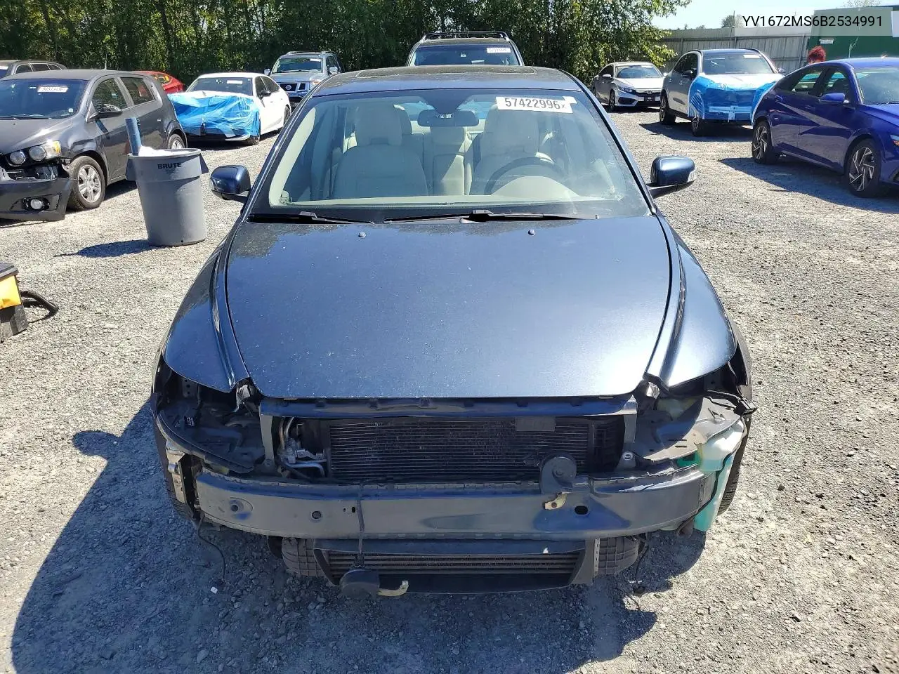 2011 Volvo S40 T5 VIN: YV1672MS6B2534991 Lot: 57422996