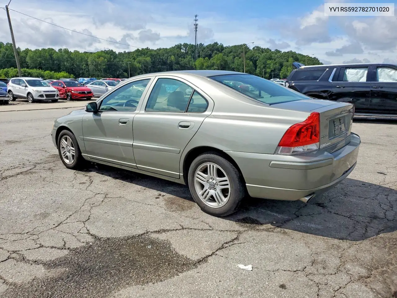 2008 Volvo S60 2.5T VIN: YV1RS592782701020 Lot: 60175486