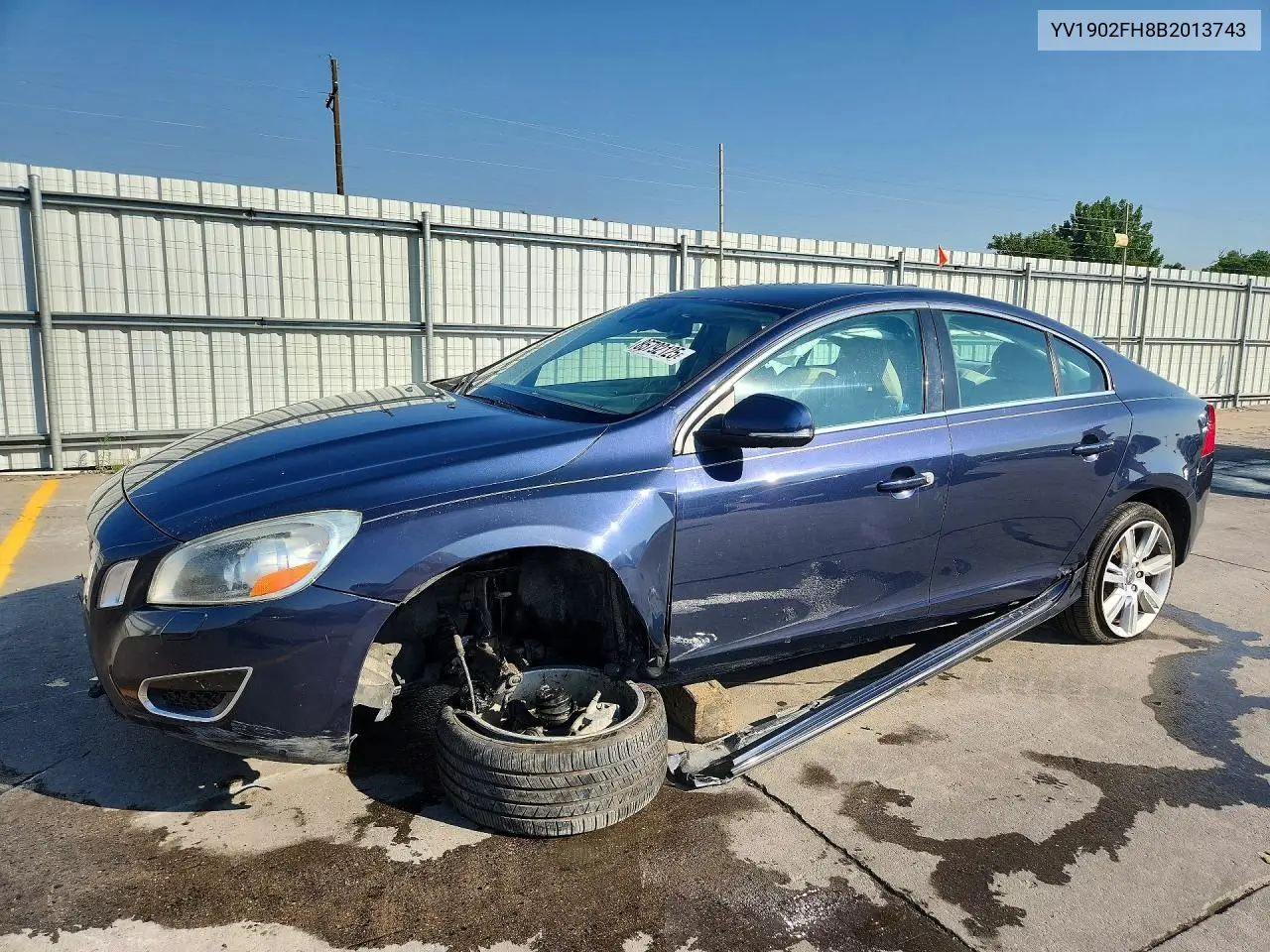2011 Volvo S60 T6 VIN: YV1902FH8B2013743 Lot: 85792125