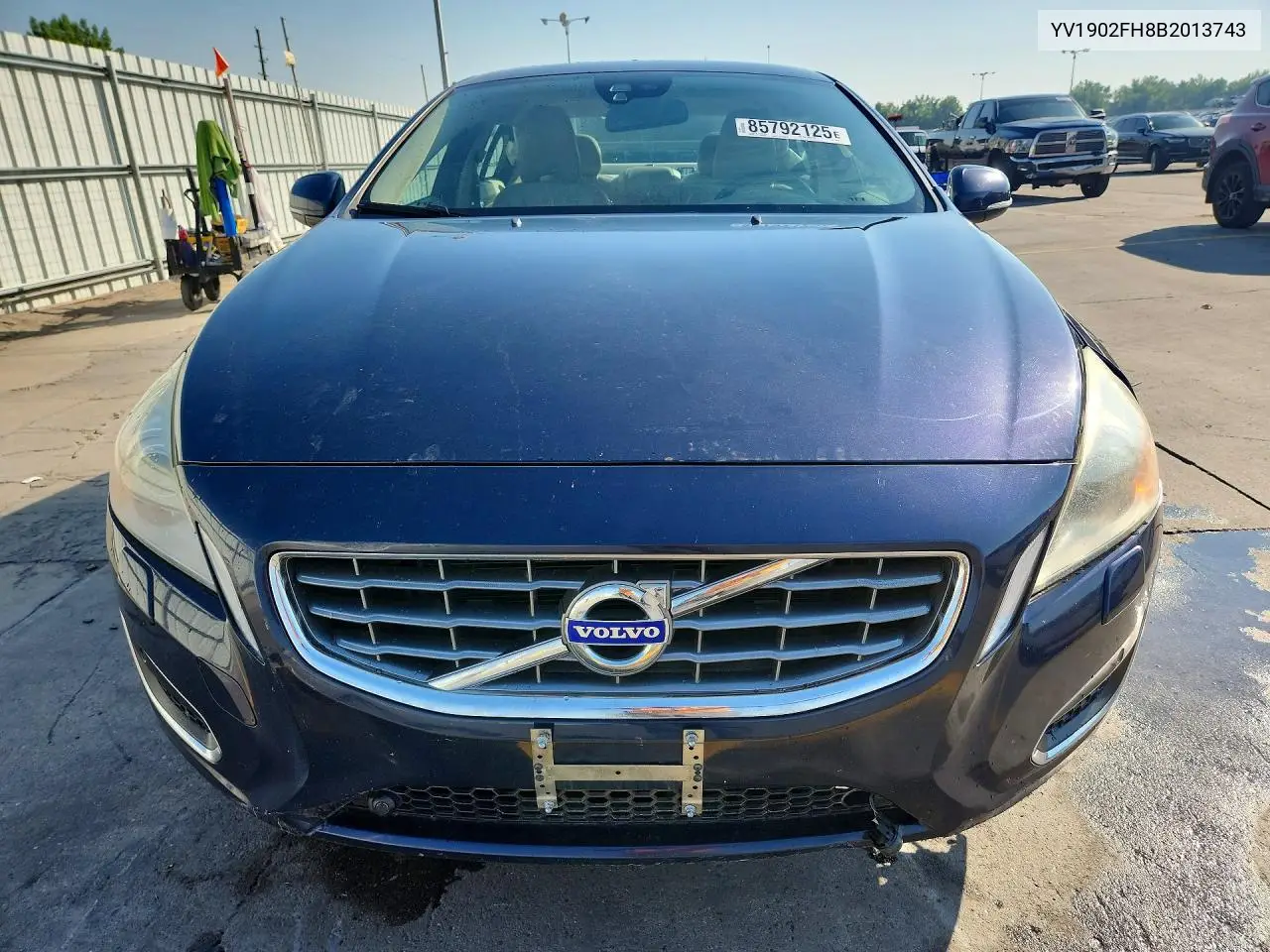 2011 Volvo S60 T6 VIN: YV1902FH8B2013743 Lot: 85792125