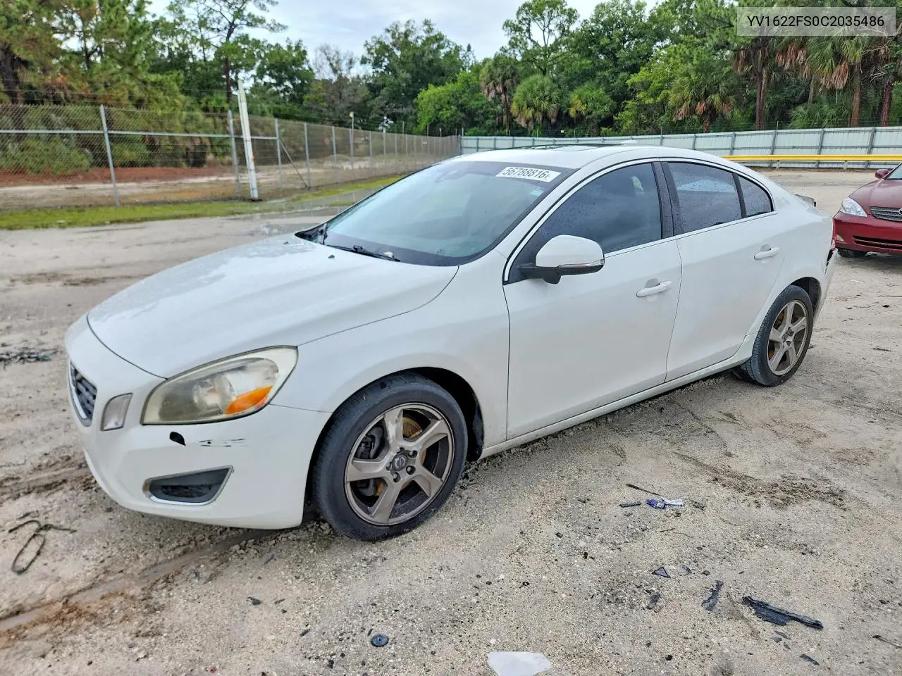 2012 Volvo S60 T5 VIN: YV1622FS0C2035486 Lot: 56788816
