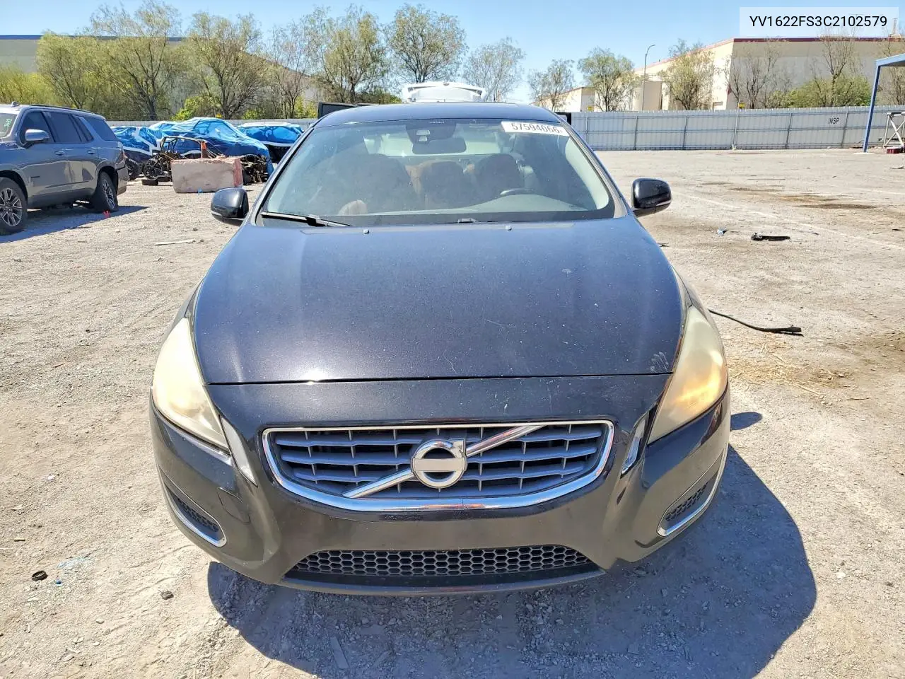 2012 Volvo S60 T5 VIN: YV1622FS3C2102579 Lot: 57594066