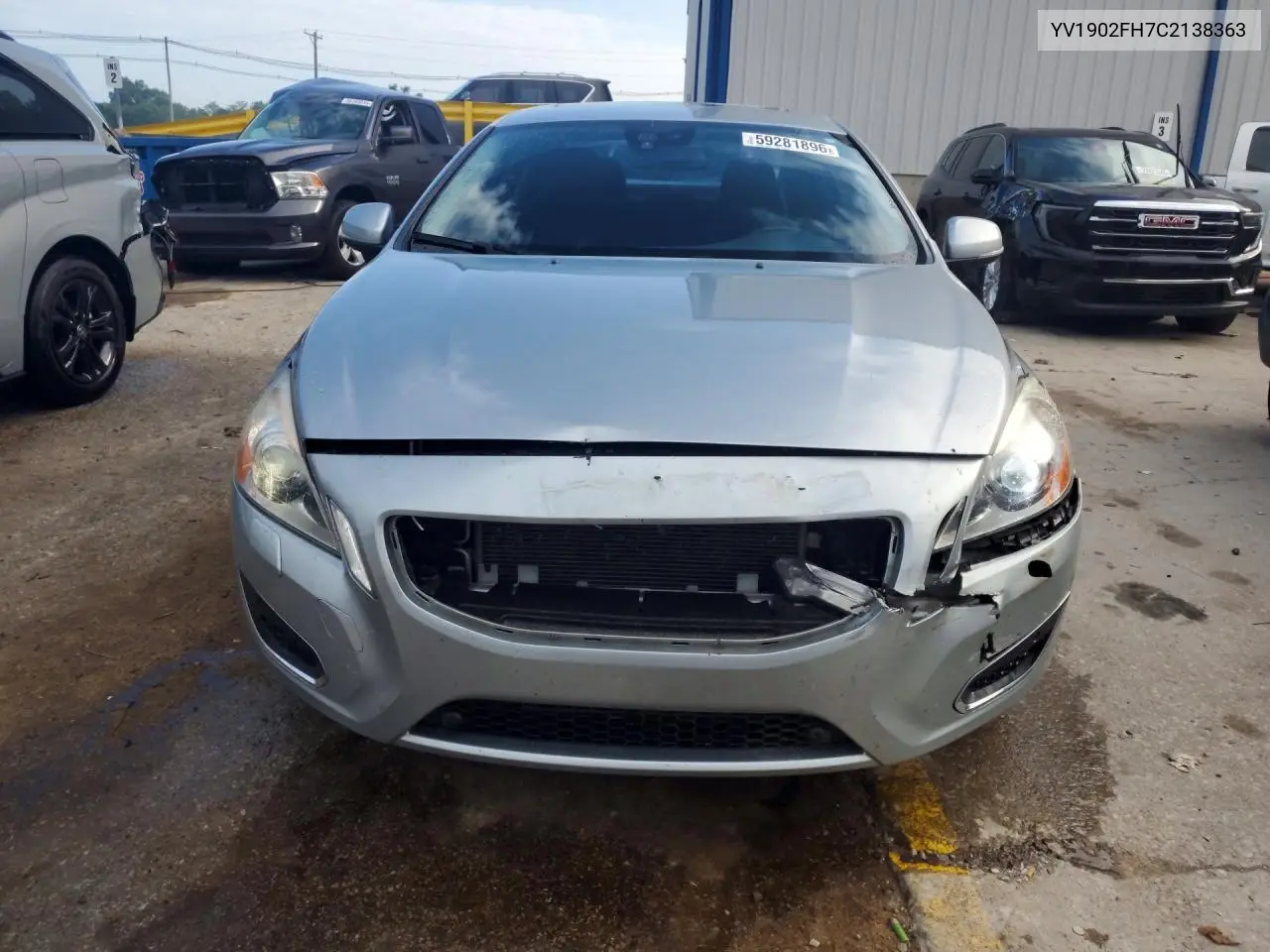 2012 Volvo S60 T6 VIN: YV1902FH7C2138363 Lot: 59281896