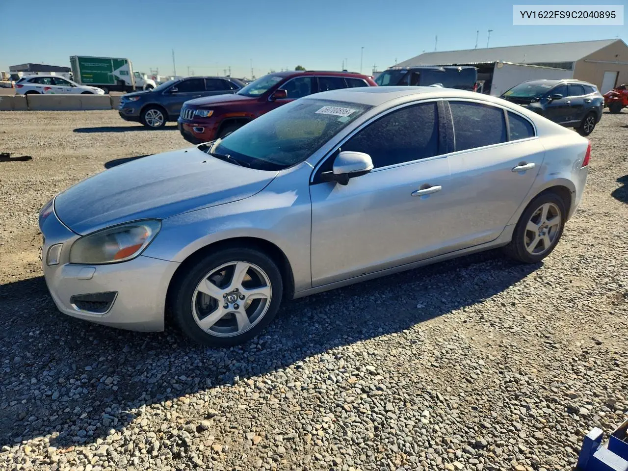 2012 Volvo S60 T5 VIN: YV1622FS9C2040895 Lot: 59700886