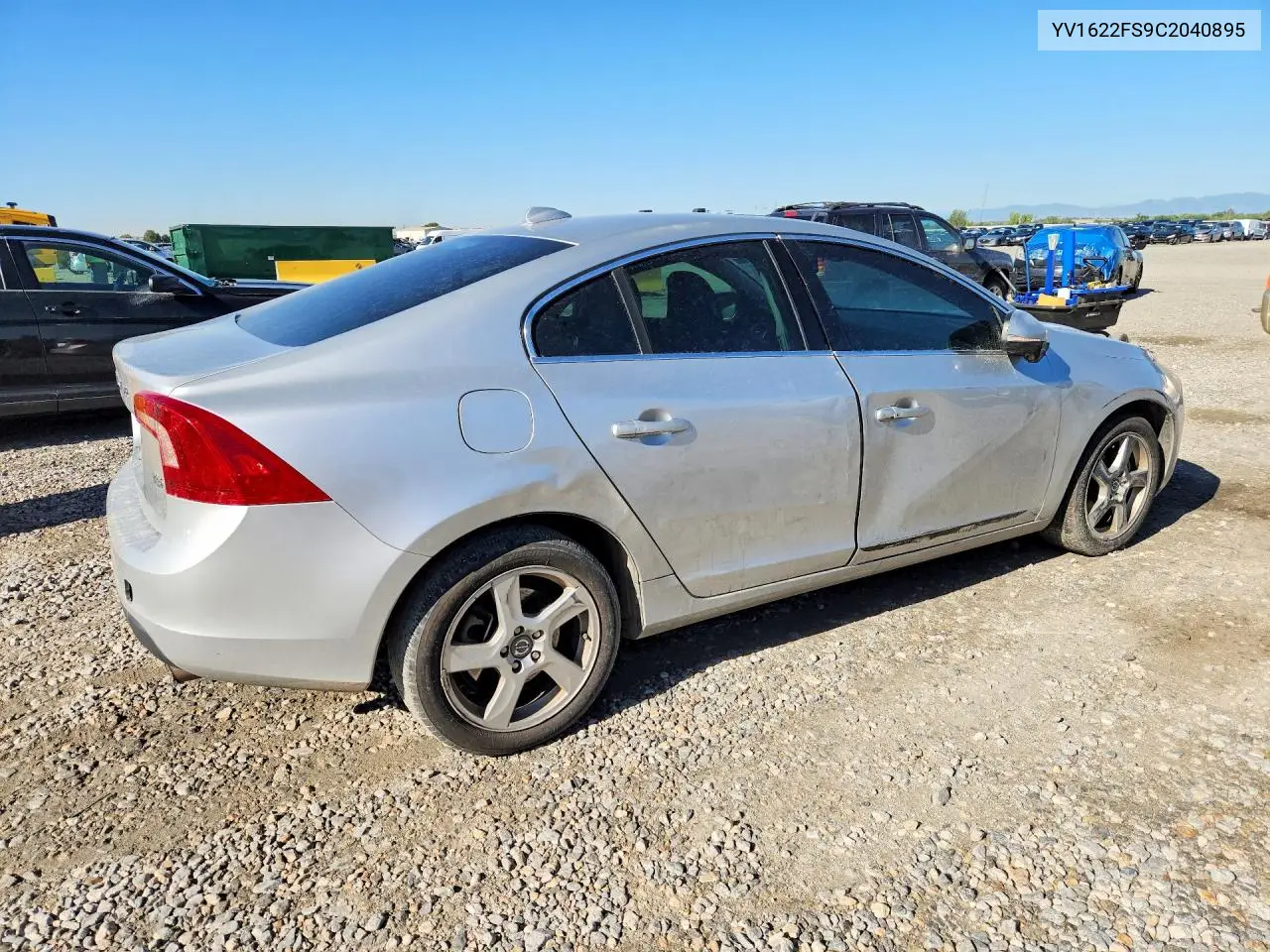 2012 Volvo S60 T5 VIN: YV1622FS9C2040895 Lot: 59700886