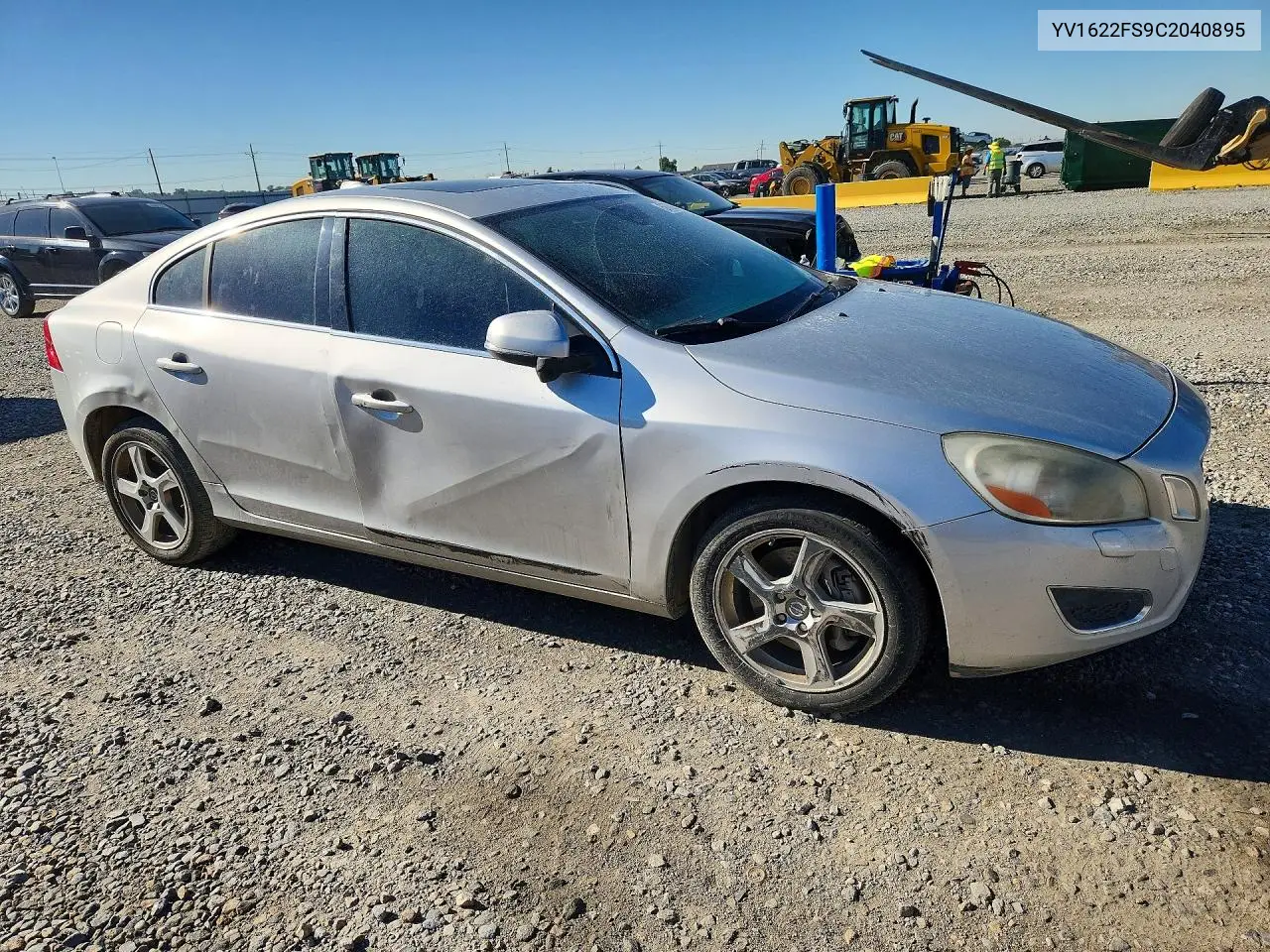 2012 Volvo S60 T5 VIN: YV1622FS9C2040895 Lot: 59700886