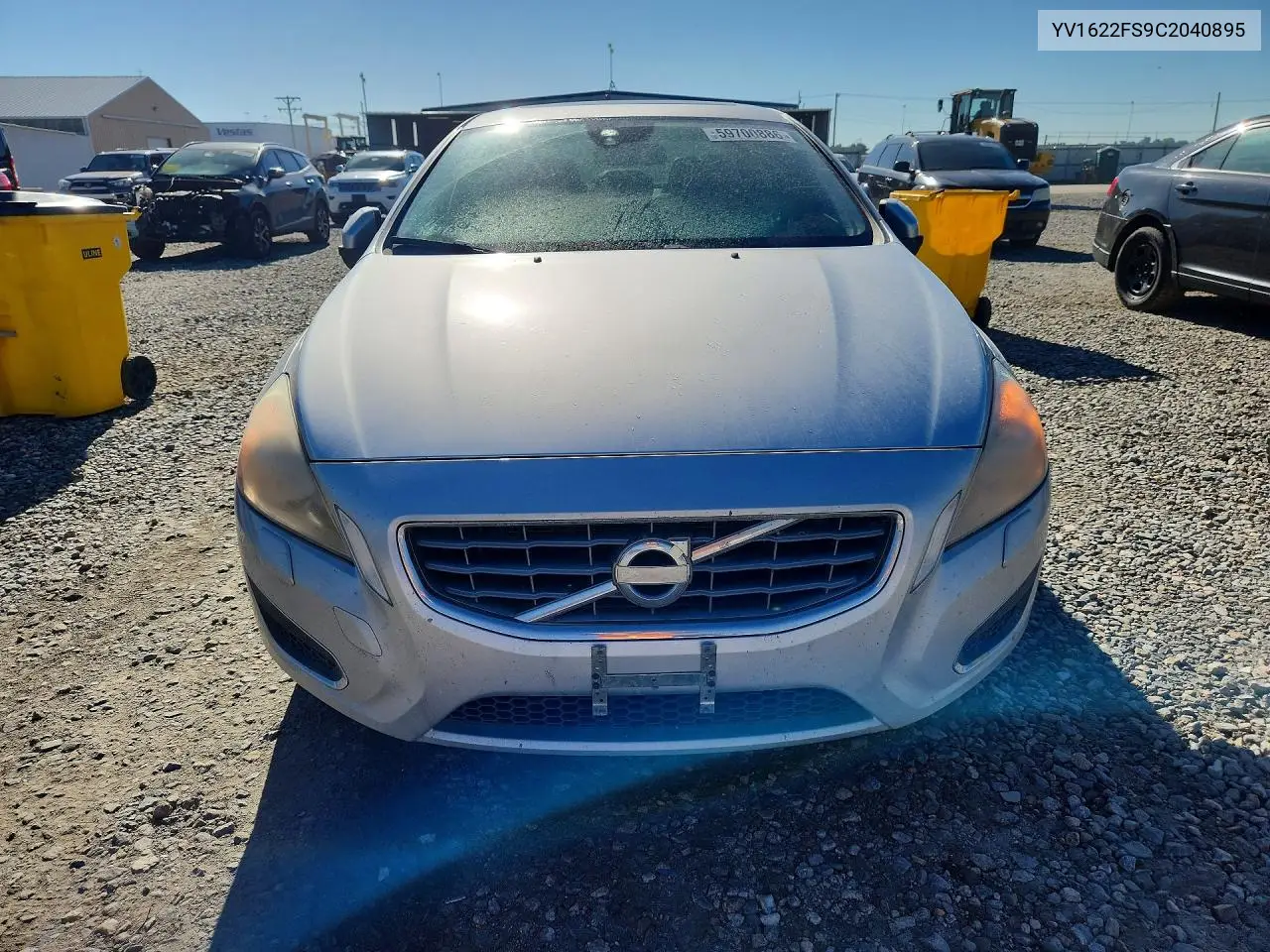 2012 Volvo S60 T5 VIN: YV1622FS9C2040895 Lot: 59700886