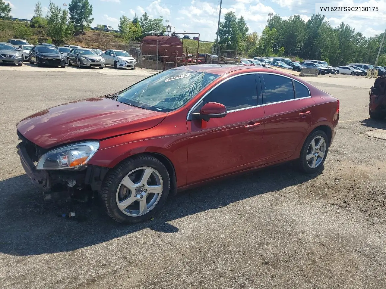 2012 Volvo S60 T5 VIN: YV1622FS9C2130175 Lot: 60430476