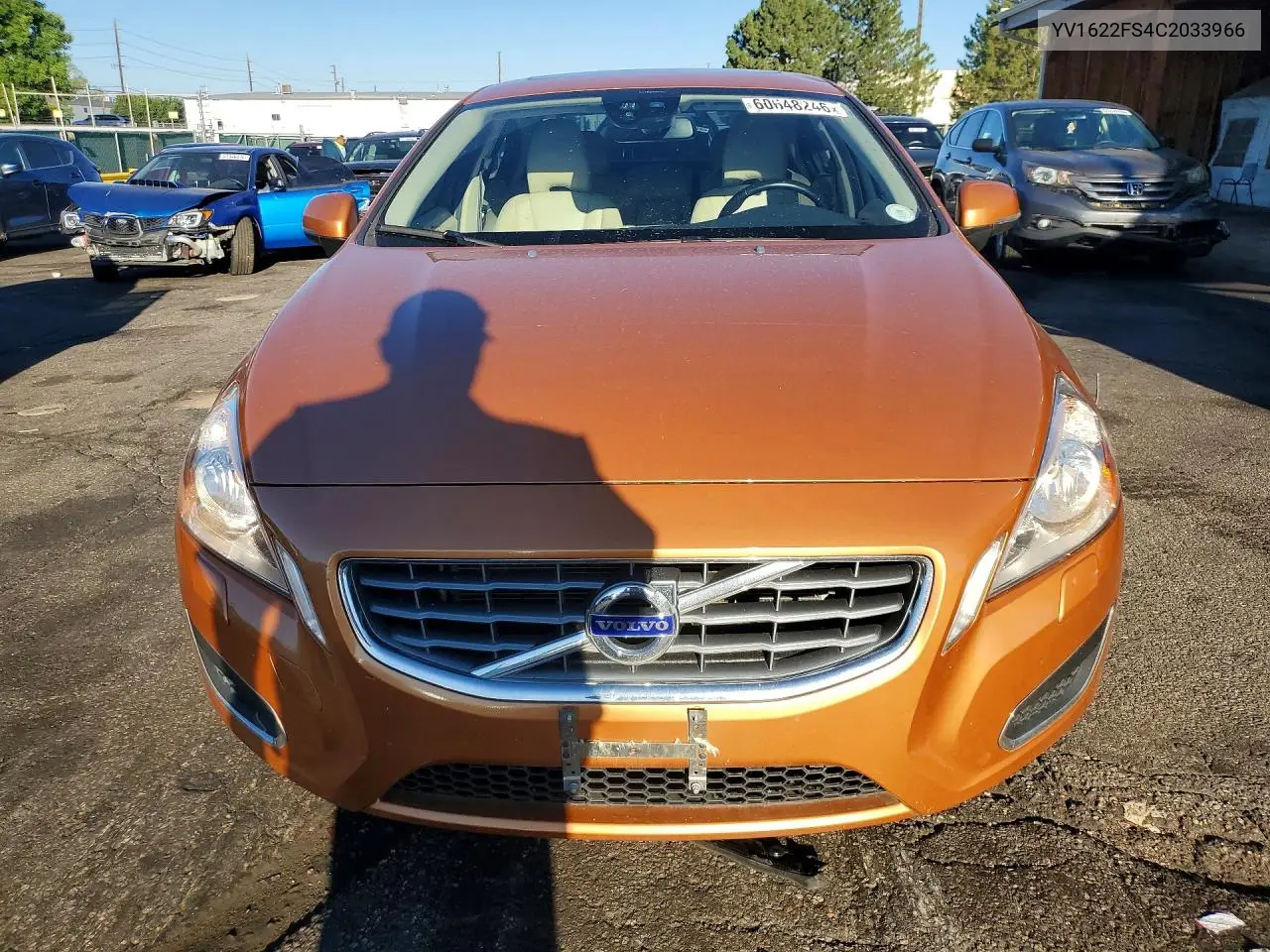 2012 Volvo S60 T5 VIN: YV1622FS4C2033966 Lot: 60648246