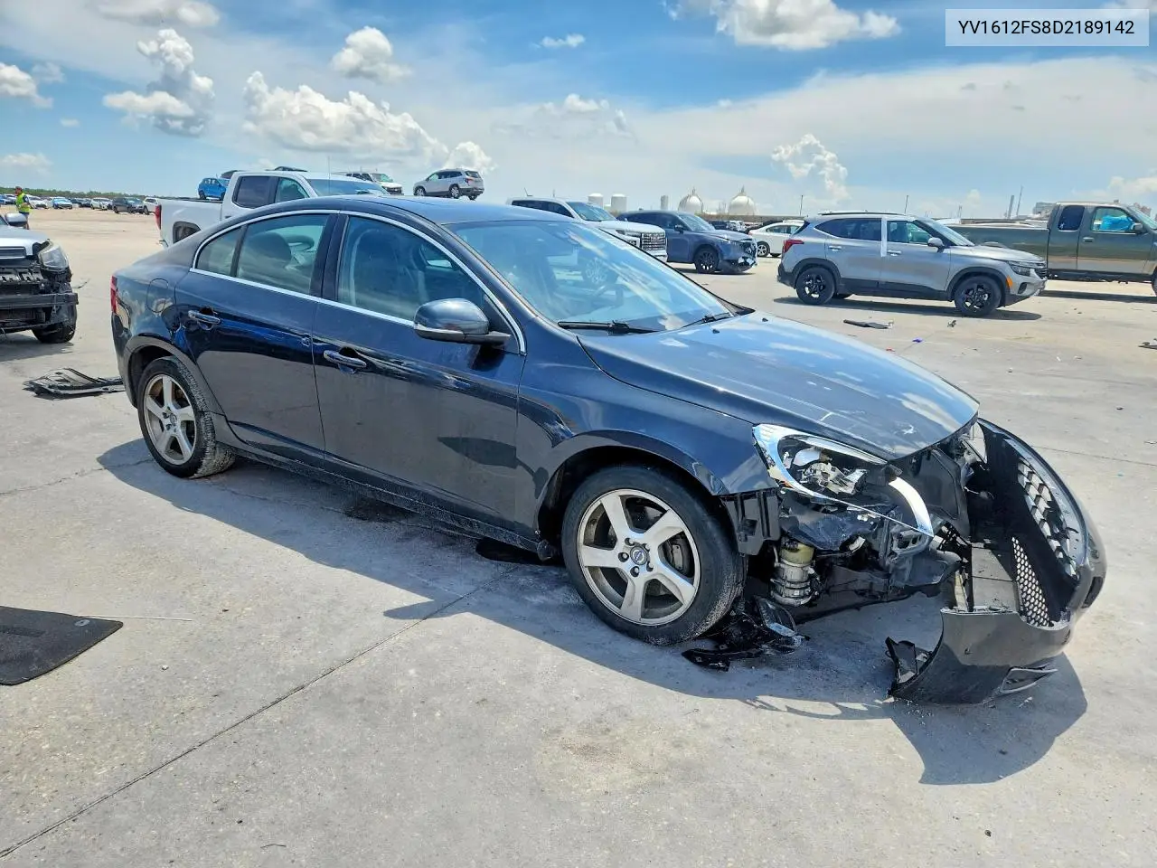 2013 Volvo S60 T5 VIN: YV1612FS8D2189142 Lot: 60372496