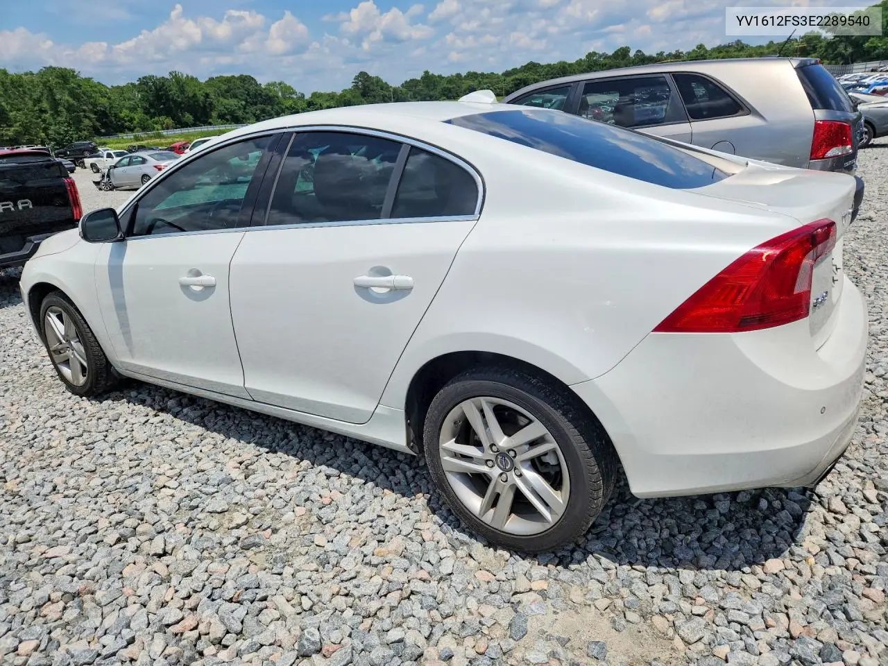 2014 Volvo S60 T5 VIN: YV1612FS3E2289540 Lot: 56603716