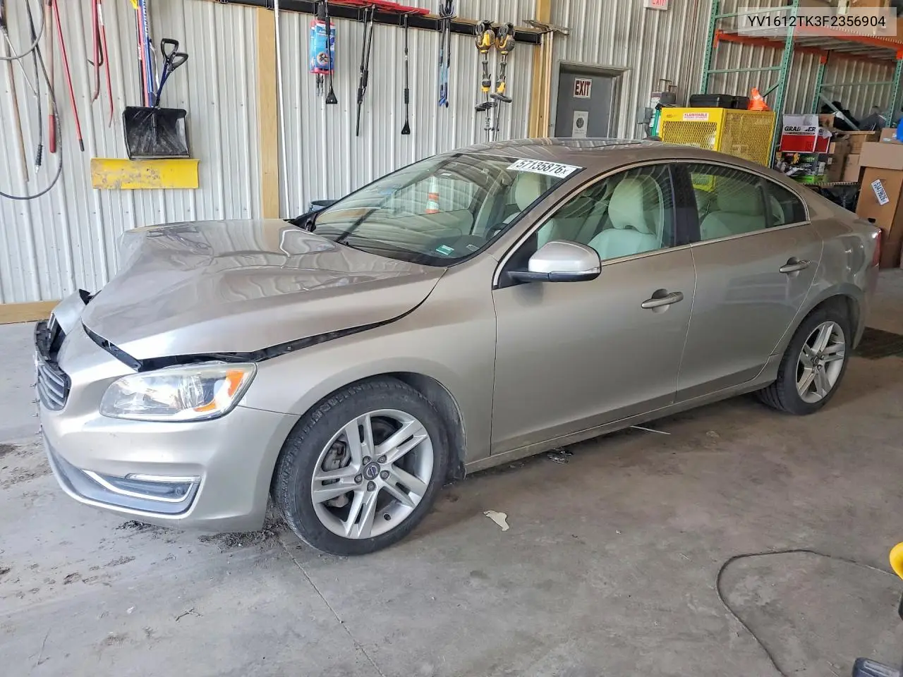 2015 Volvo S60 Premier VIN: YV1612TK3F2356904 Lot: 57135876