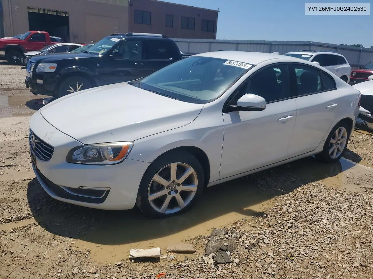 2016 Volvo S60 VIN: YV126MFJ0G2402530 Lot: 56810386