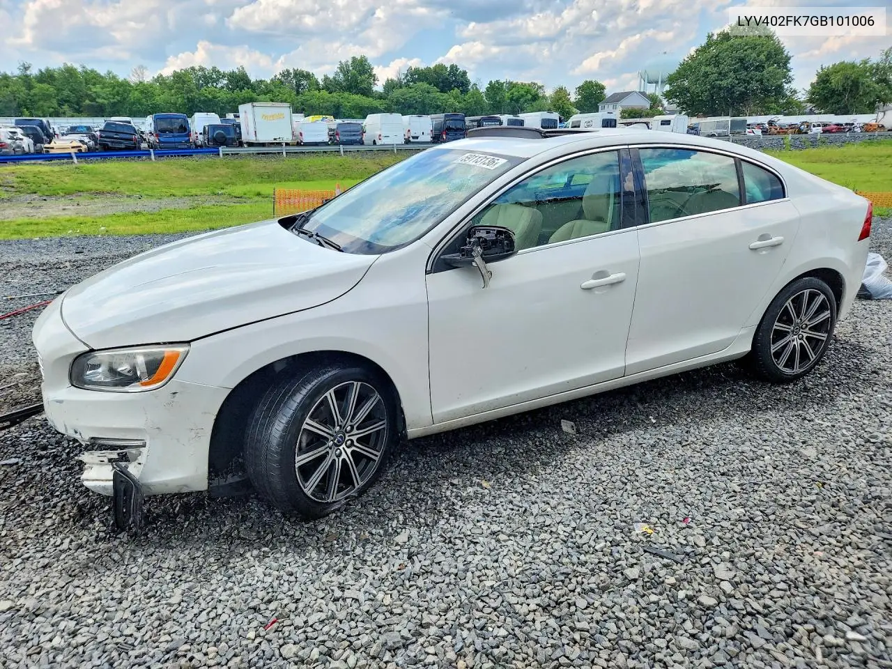 2016 Volvo S60 Premier VIN: LYV402FK7GB101006 Lot: 59113136