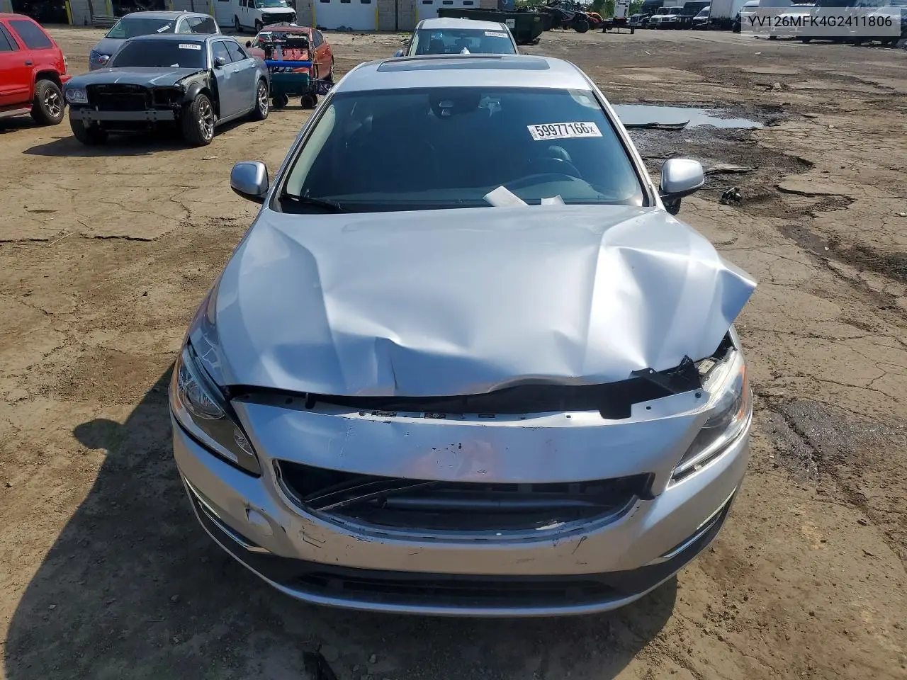 2016 Volvo S60 Premier VIN: YV126MFK4G2411806 Lot: 59977166