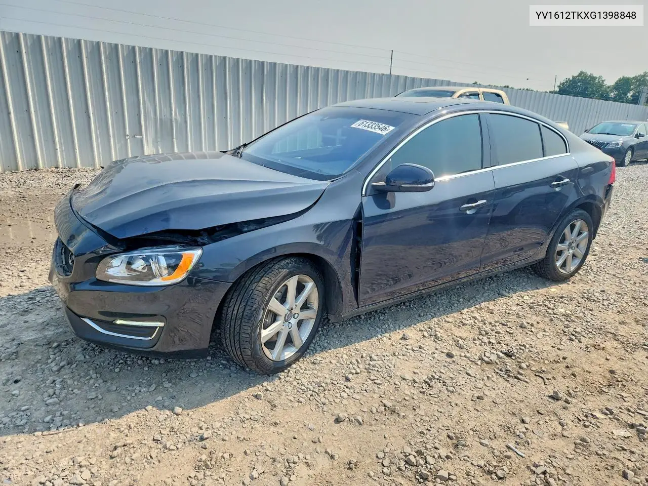 2016 Volvo S60 Premier VIN: YV1612TKXG1398848 Lot: 61333546
