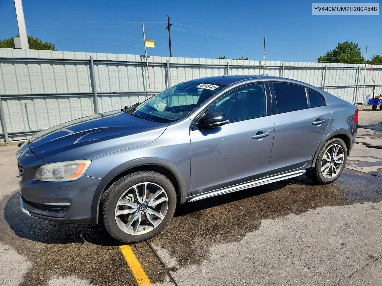 2017 Volvo S60 Cross Country T5 VIN: YV440MUM7H2004548 Lot: 60709446