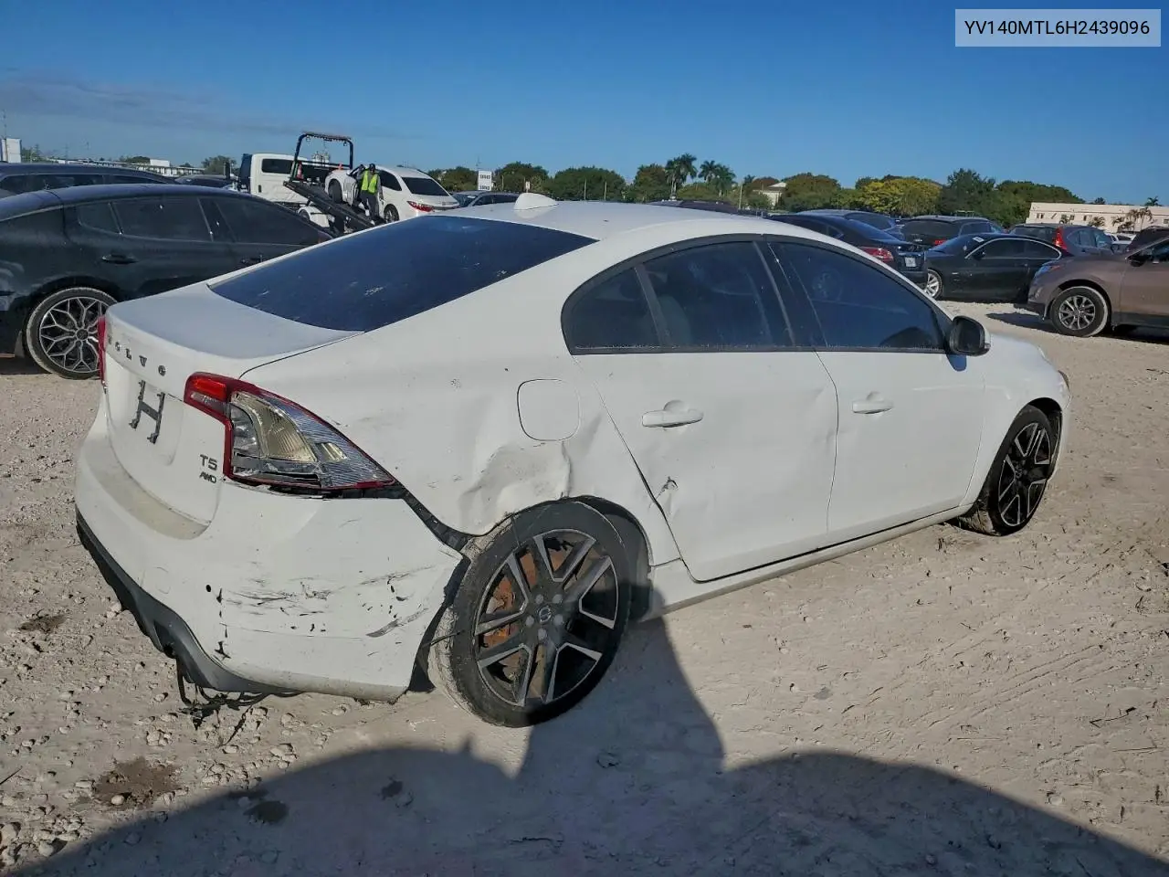 2017 Volvo S60 Dynamic VIN: YV140MTL6H2439096 Lot: 99932825