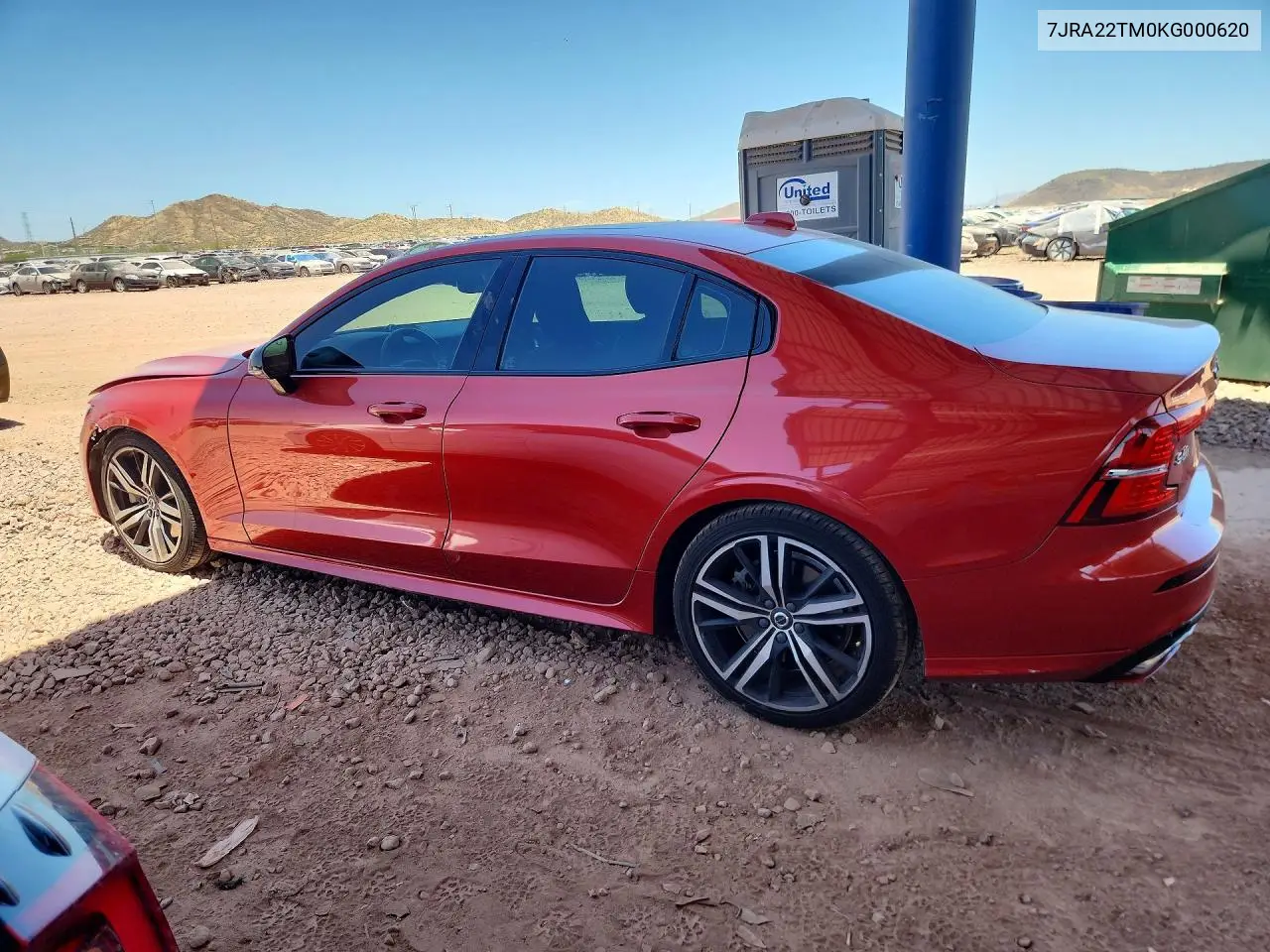2019 Volvo S60 T6 R-Design VIN: 7JRA22TM0KG000620 Lot: 55816046