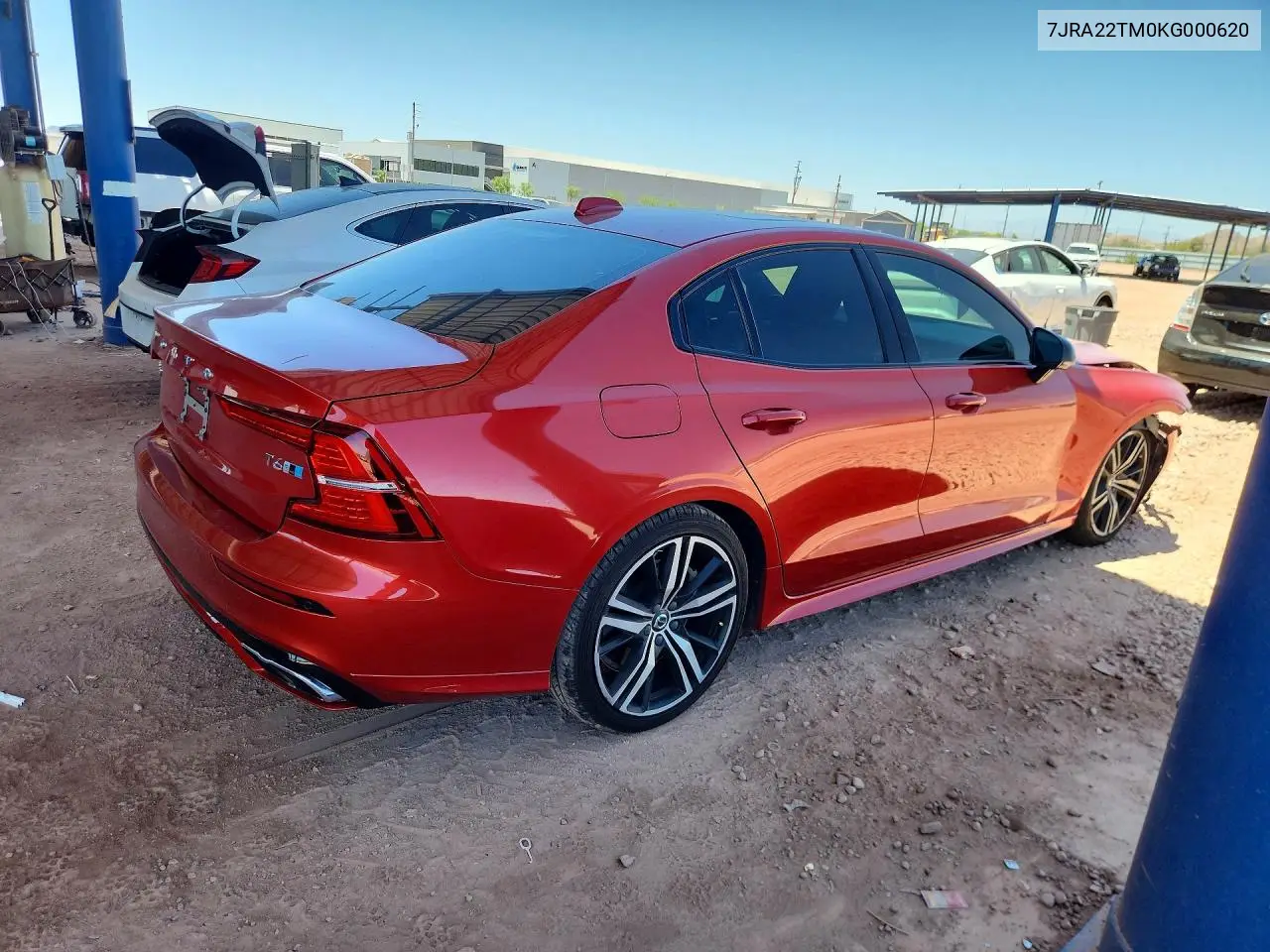 2019 Volvo S60 T6 R-Design VIN: 7JRA22TM0KG000620 Lot: 55816046