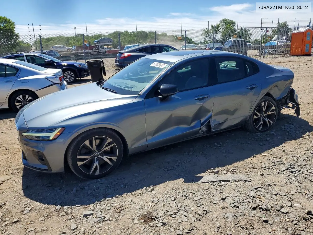 2019 Volvo S60 T6 R-Design VIN: 7JRA22TM1KG018012 Lot: 57462686
