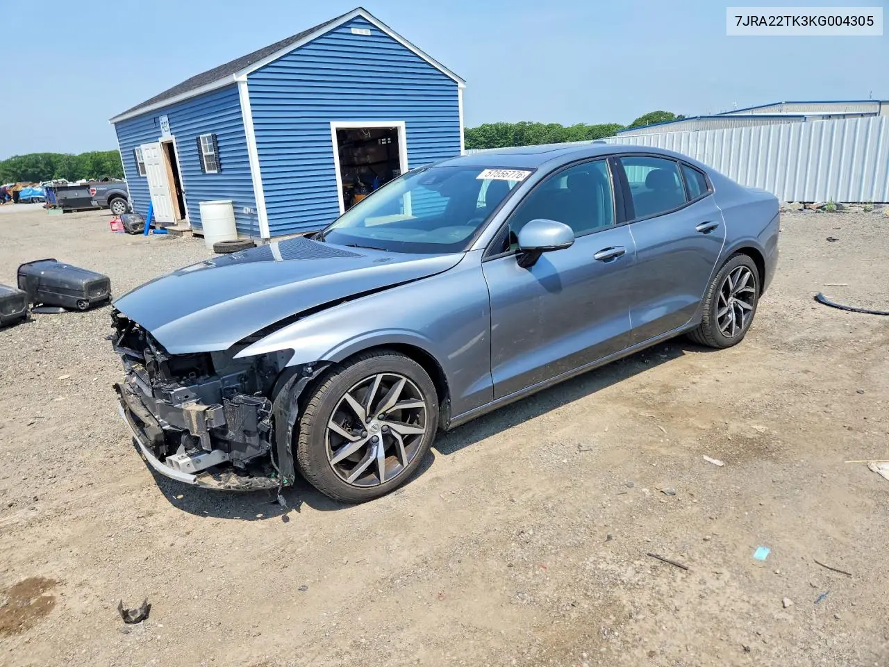 2019 Volvo S60 T6 Momentum VIN: 7JRA22TK3KG004305 Lot: 57556776