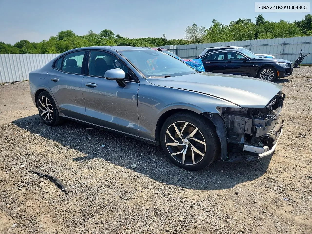 2019 Volvo S60 T6 Momentum VIN: 7JRA22TK3KG004305 Lot: 57556776