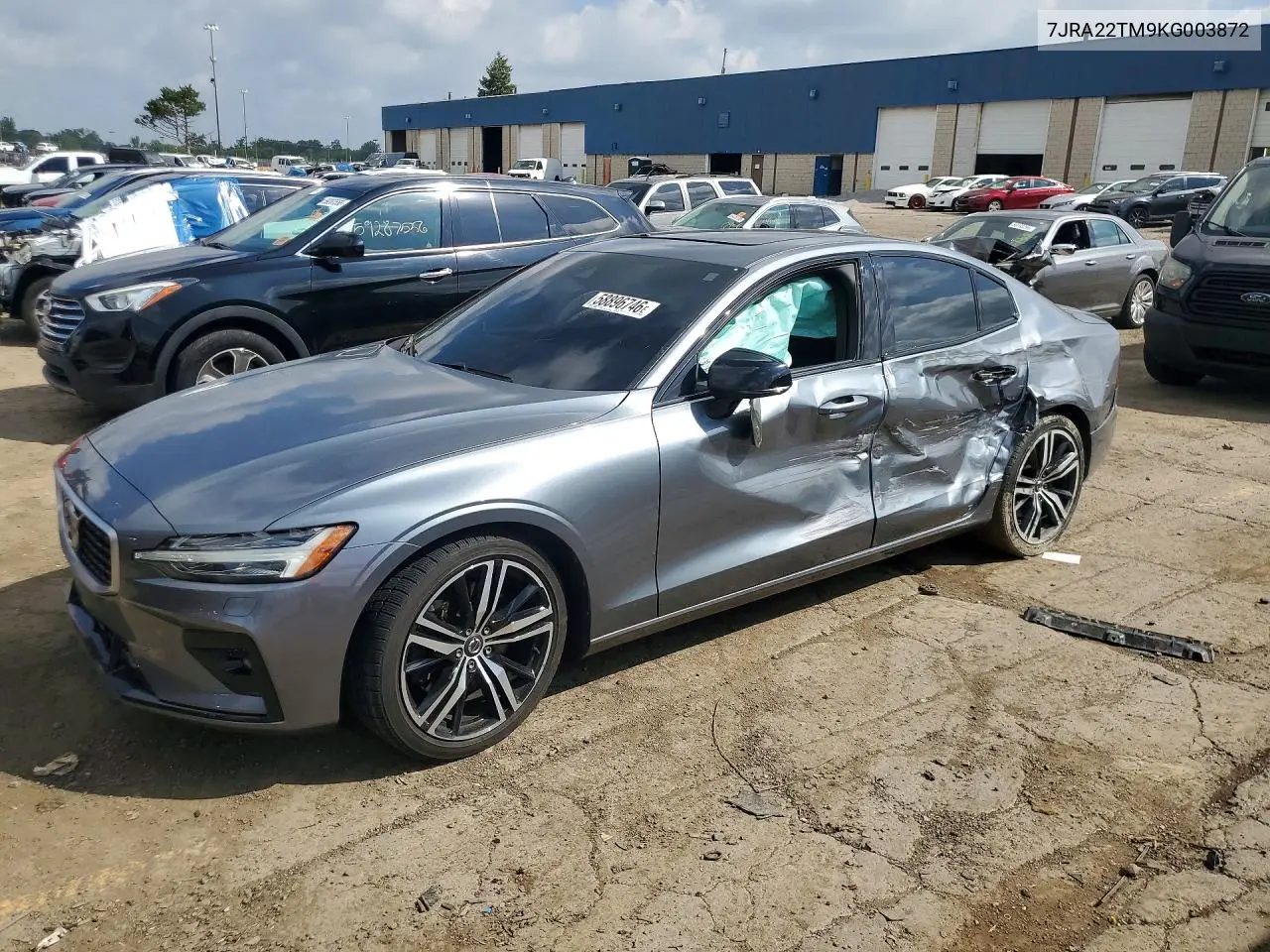 2019 Volvo S60 T6 R-Design VIN: 7JRA22TM9KG003872 Lot: 58896746