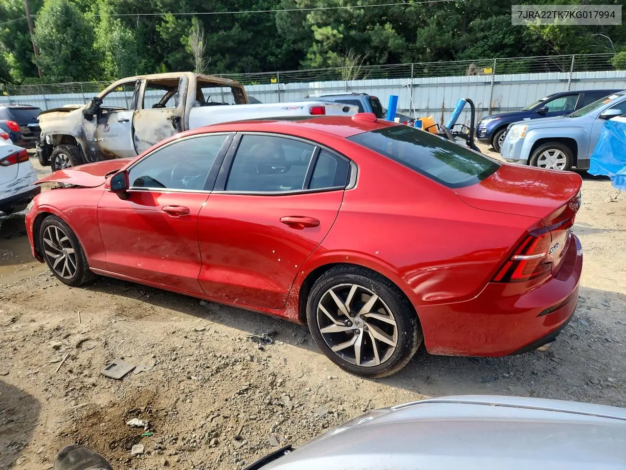 2019 Volvo S60 T6 Momentum VIN: 7JRA22TK7KG017994 Lot: 59168486