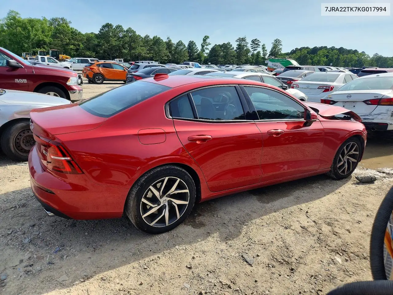 2019 Volvo S60 T6 Momentum VIN: 7JRA22TK7KG017994 Lot: 59168486