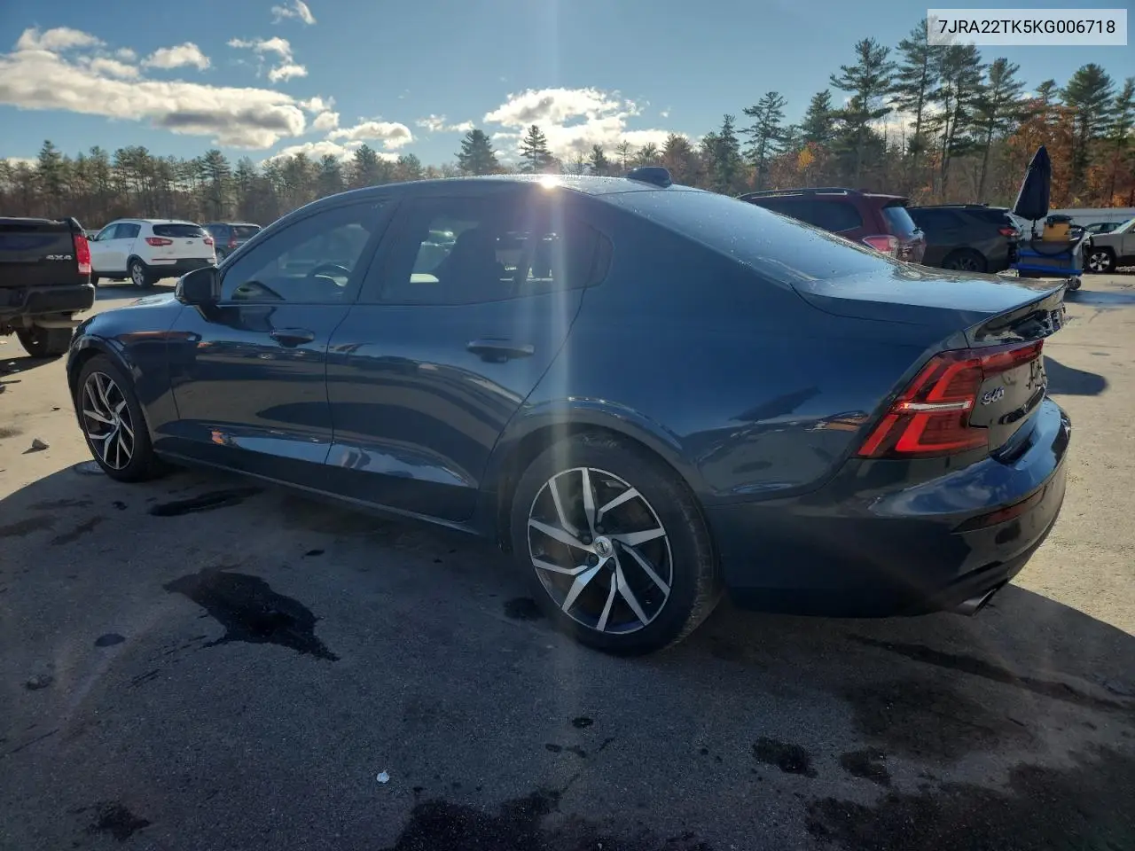 7JRA22TK5KG006718 2019 Volvo S60 T6 Momentum