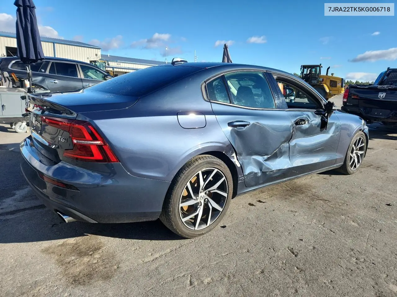 7JRA22TK5KG006718 2019 Volvo S60 T6 Momentum