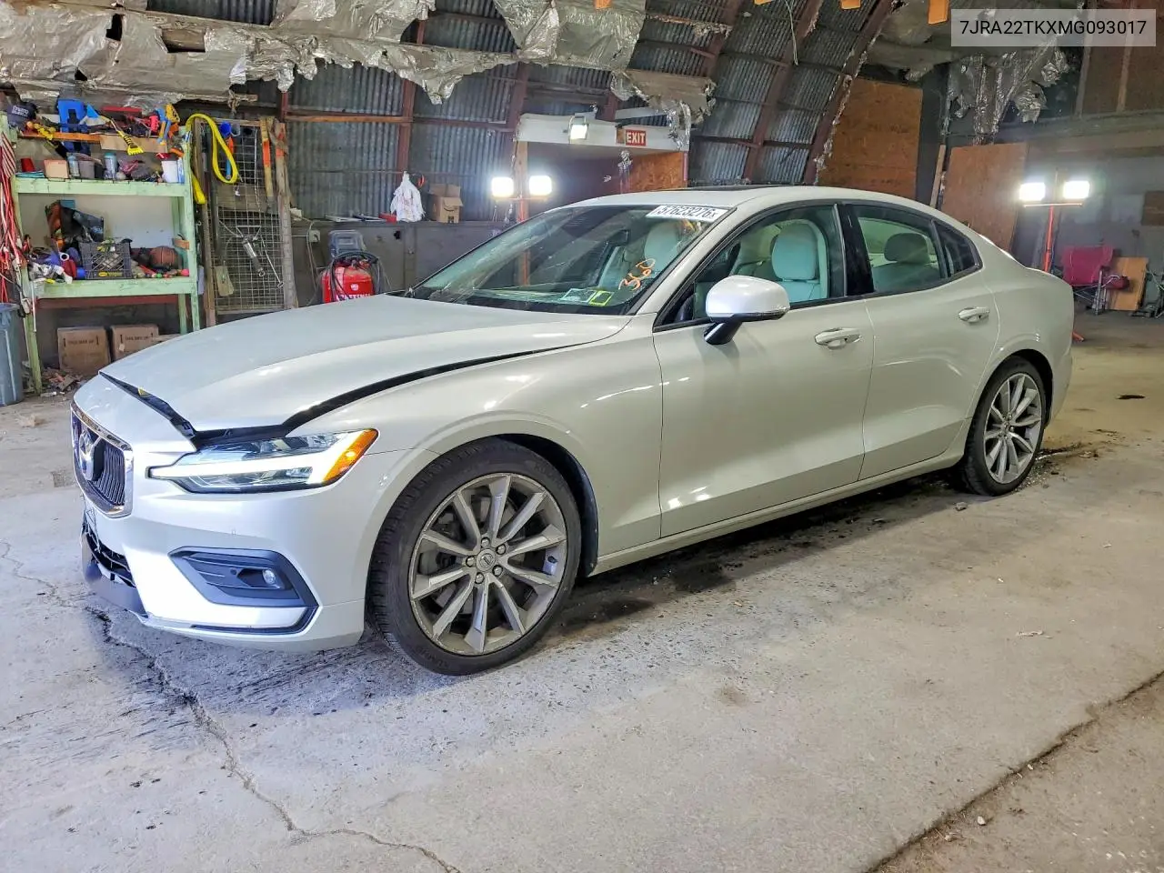 2021 Volvo S60 T6 Momentum VIN: 7JRA22TKXMG093017 Lot: 57623276