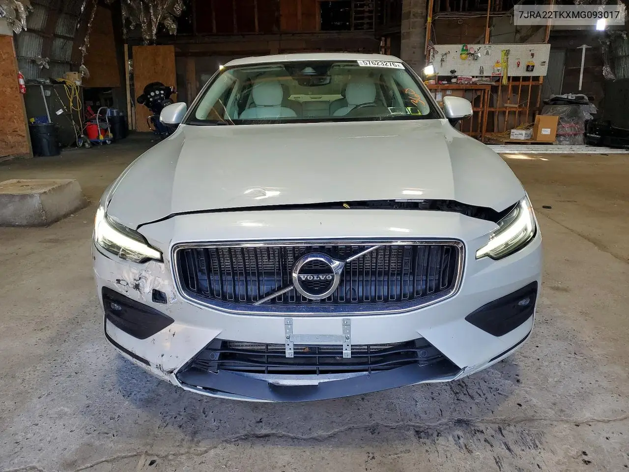 2021 Volvo S60 T6 Momentum VIN: 7JRA22TKXMG093017 Lot: 57623276