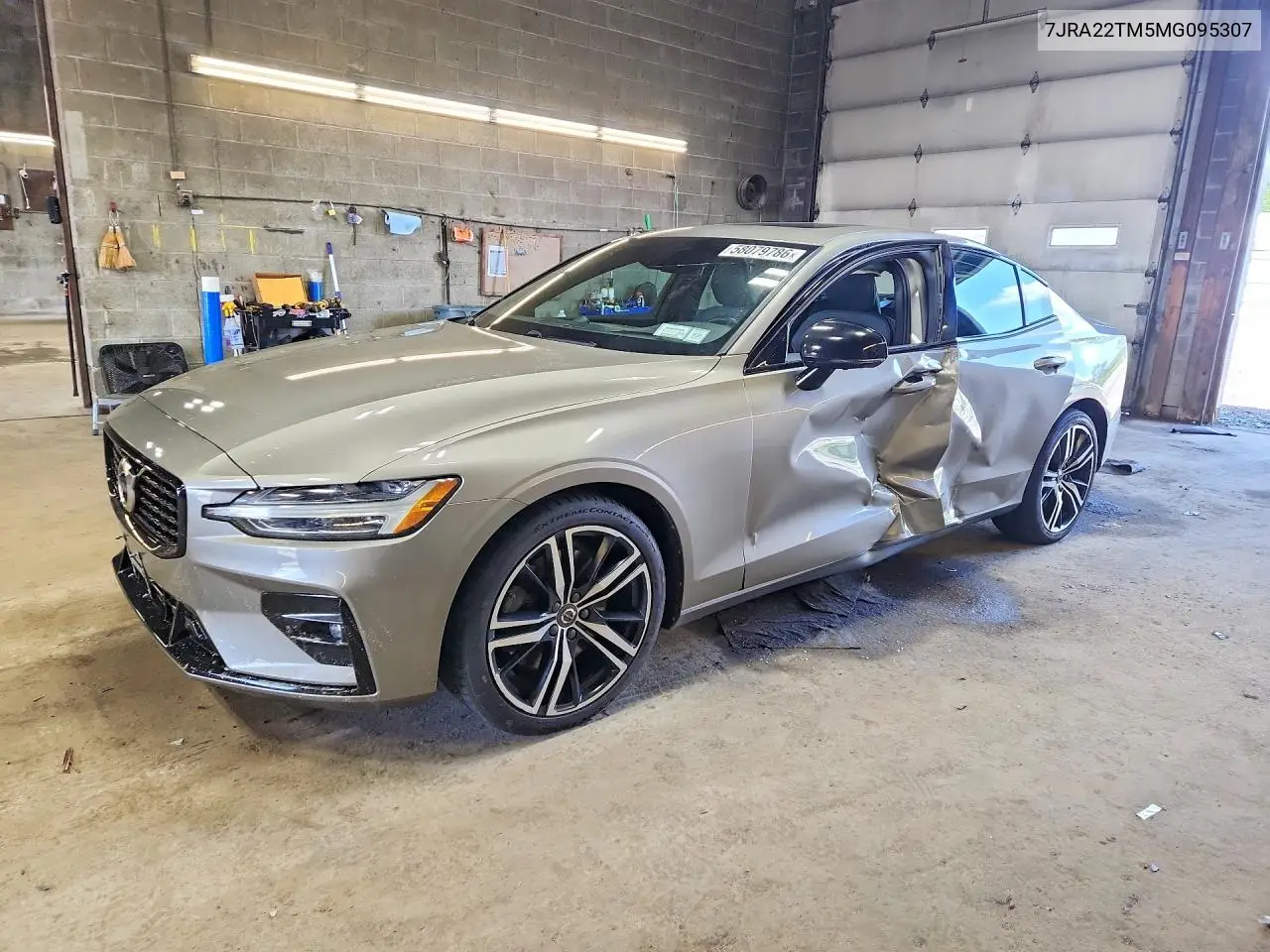 2021 Volvo S60 T6 R-Design VIN: 7JRA22TM5MG095307 Lot: 58079786