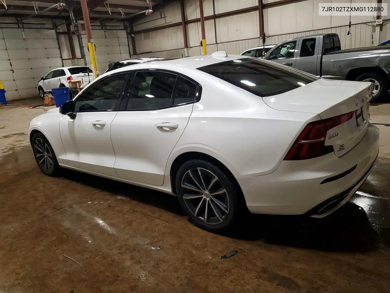 2021 Volvo S60 T5 Momentum VIN: 7JR102TZXMG112880 Lot: 58371036