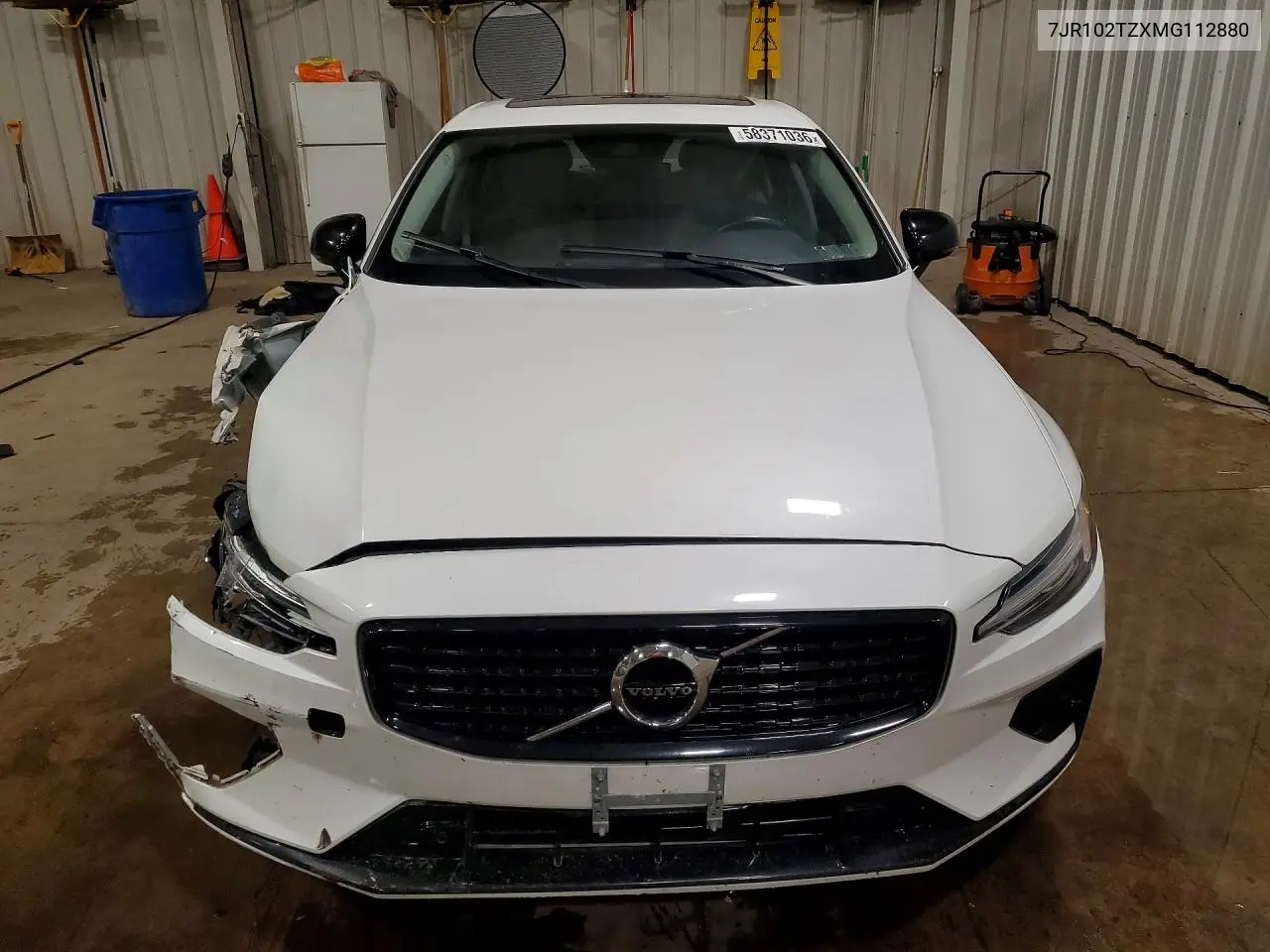2021 Volvo S60 T5 Momentum VIN: 7JR102TZXMG112880 Lot: 58371036