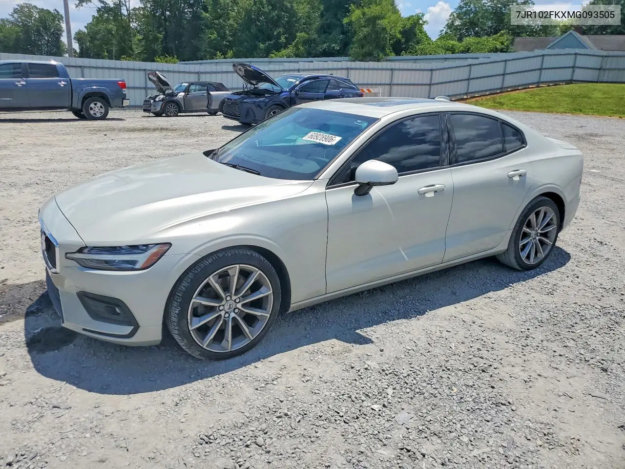 2021 Volvo S60 T5 Momentum VIN: 7JR102FKXMG093505 Lot: 60928906