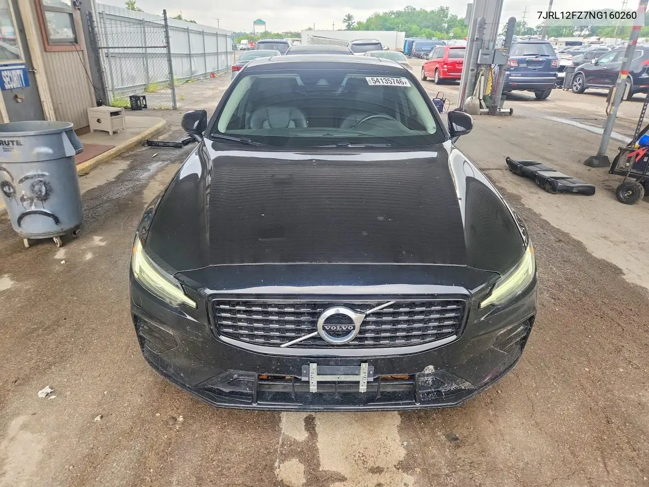 2022 Volvo S60 B5 Momentum VIN: 7JRL12FZ7NG160260 Lot: 54135746
