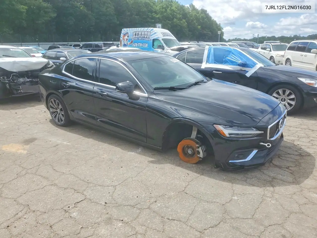 2022 Volvo S60 B5 Inscription VIN: 7JRL12FL2NG16030 Lot: 58433256