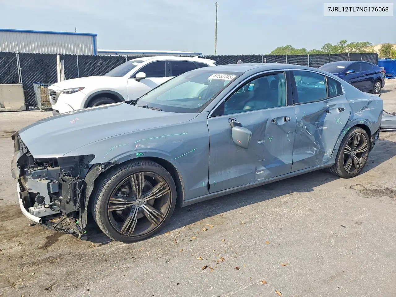 2022 Volvo S60 B5 Inscription VIN: 7JRL12TL7NG176068 Lot: 59555486